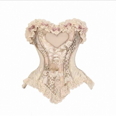 Blood Supply Cupid's Casket of Poems Heart Chest Rococo Corset Top(Full Payment Without Shipping)